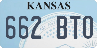 KS license plate 662BTO