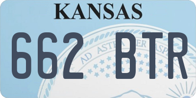 KS license plate 662BTR