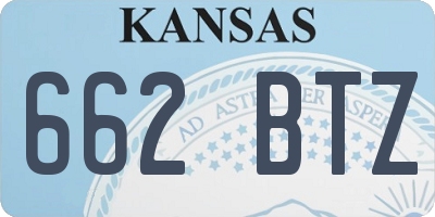 KS license plate 662BTZ