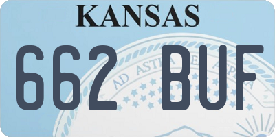 KS license plate 662BUF