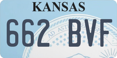 KS license plate 662BVF
