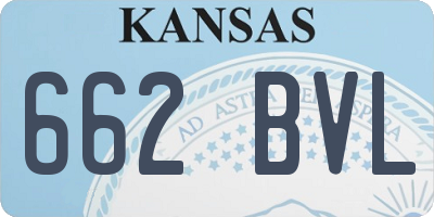 KS license plate 662BVL