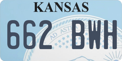 KS license plate 662BWH
