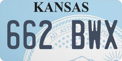 KS license plate 662BWX