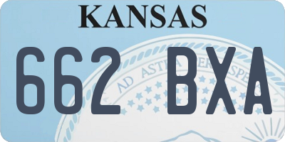KS license plate 662BXA