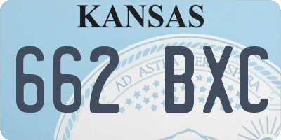 KS license plate 662BXC