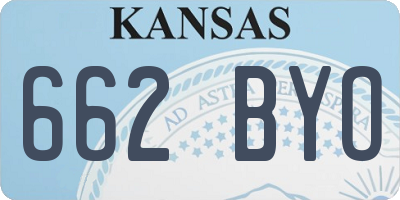 KS license plate 662BYO