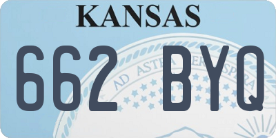 KS license plate 662BYQ