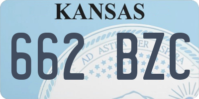 KS license plate 662BZC