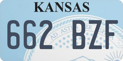 KS license plate 662BZF