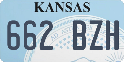 KS license plate 662BZH