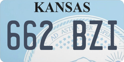 KS license plate 662BZI