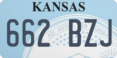 KS license plate 662BZJ