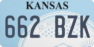 KS license plate 662BZK