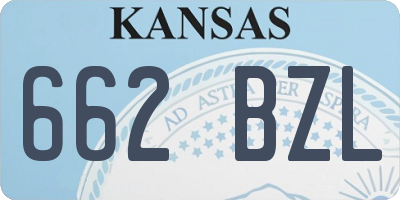 KS license plate 662BZL