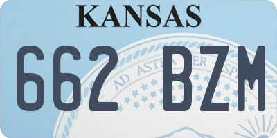 KS license plate 662BZM