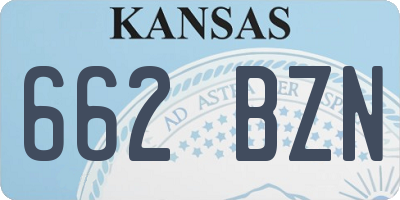 KS license plate 662BZN
