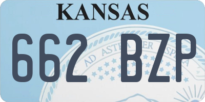 KS license plate 662BZP