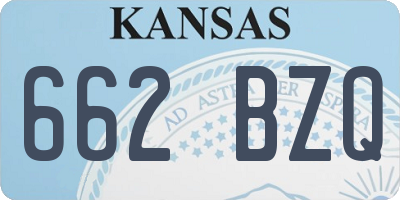 KS license plate 662BZQ