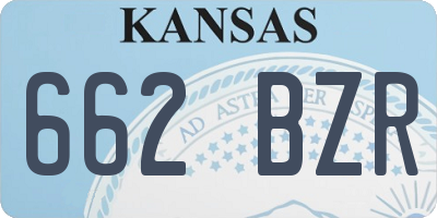 KS license plate 662BZR