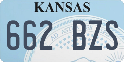 KS license plate 662BZS