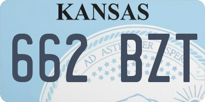 KS license plate 662BZT