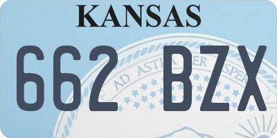 KS license plate 662BZX