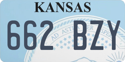 KS license plate 662BZY