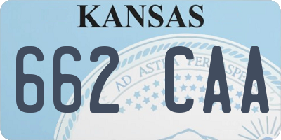 KS license plate 662CAA