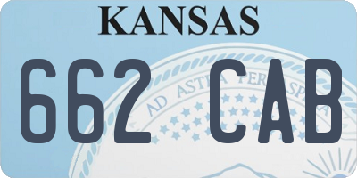 KS license plate 662CAB