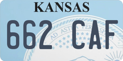 KS license plate 662CAF