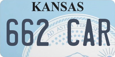 KS license plate 662CAR