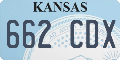 KS license plate 662CDX