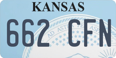 KS license plate 662CFN