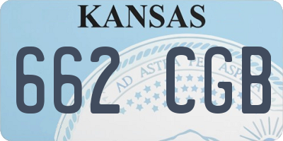 KS license plate 662CGB