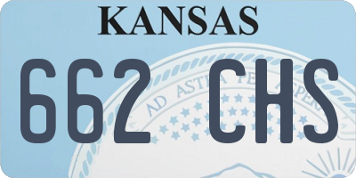 KS license plate 662CHS