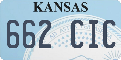 KS license plate 662CIC