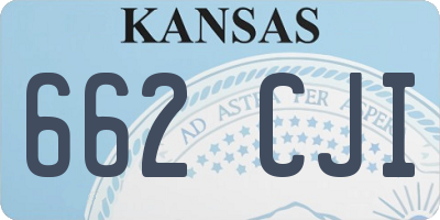 KS license plate 662CJI