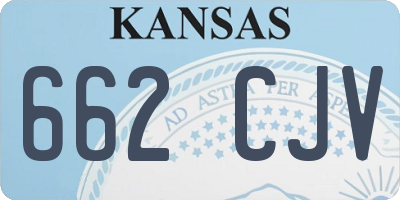 KS license plate 662CJV