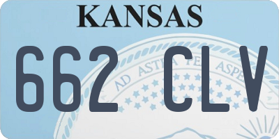 KS license plate 662CLV