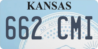 KS license plate 662CMI