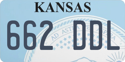 KS license plate 662DDL