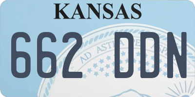 KS license plate 662DDN