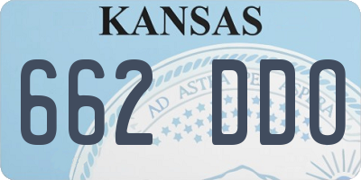 KS license plate 662DDO