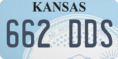 KS license plate 662DDS