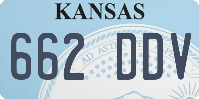KS license plate 662DDV