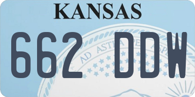 KS license plate 662DDW