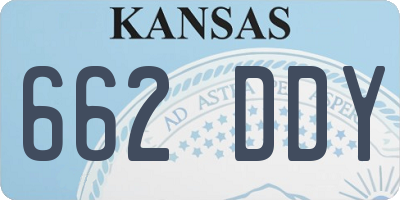 KS license plate 662DDY