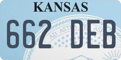 KS license plate 662DEB