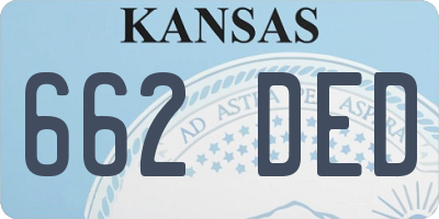 KS license plate 662DED